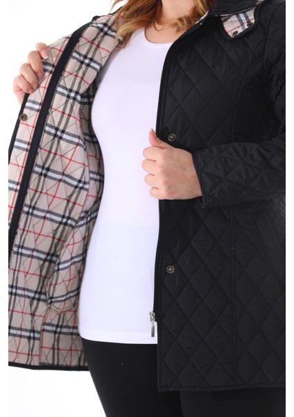 Ekoseli Kapitone, Büyük Beden Kapitone, Suya Dayanıklı Mont, Mevsimlik Mont,