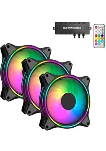 Air Turbine 3in1 A-Rgb Rgb Fan Set Kit 3X120MM Sessiz Kasa Fanı