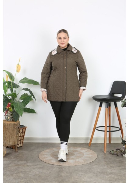 Ekoseli Kapitone, Büyük Beden Kapitone, Suya Dayanıklı Mont, Mevsimlik Mont,