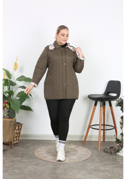 Ekoseli Kapitone, Büyük Beden Kapitone, Suya Dayanıklı Mont, Mevsimlik Mont,