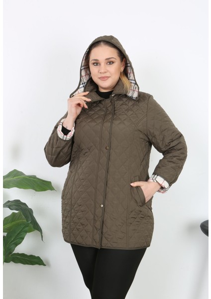 Ekoseli Kapitone, Büyük Beden Kapitone, Suya Dayanıklı Mont, Mevsimlik Mont,