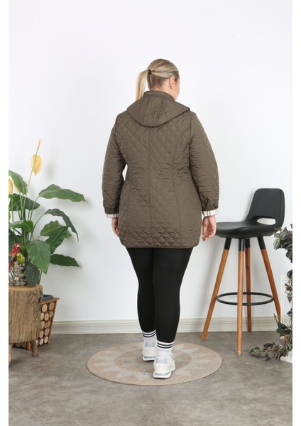 Ekoseli Kapitone, Büyük Beden Kapitone, Suya Dayanıklı Mont, Mevsimlik Mont,