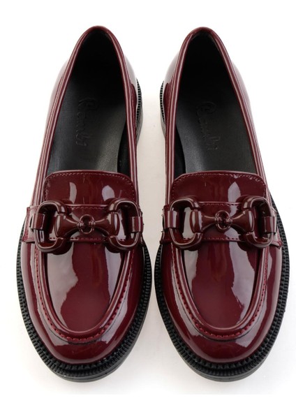 Bordo Kadın Loafer Ayakkabı K01216401398 fırsatları
