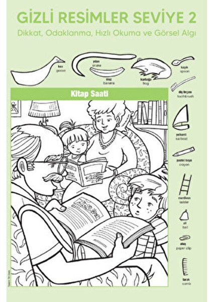 Gizli Resimler Seviye 1 Eğlenceli Oyun Seti 6 - 9 Yaş İçin Yaratıcı Düşünme fırsatları