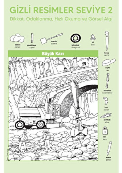 Gizli Resimler Seviye 1 Eğlenceli Oyun Seti 6 - 9 Yaş İçin Yaratıcı Düşünme indirimleri