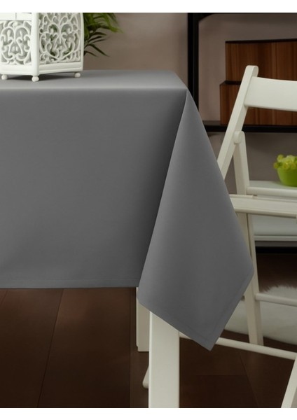 Sıvı Geçirmez Dertsiz Leke Tutmaz Kumaş Mutfak Masa Örtüsü Gri Renk 140 x 180 cm fiyatları