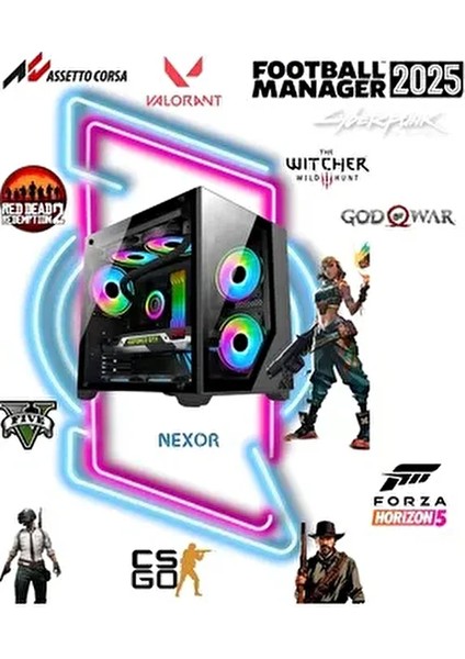 Amd Ryzen 5 5500 16 GB Ram Ddr4 500 GB M2 Yüksek Hızlı SSD Gtx 1650 Oyuncu Masaüstü Bilgisayar