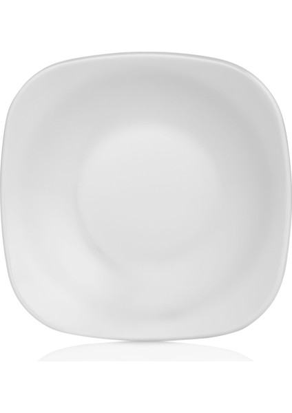 4217.PW - Bergama 6'lı Beyaz Kare Çukur Tatlı Tabak Seti 17 Cm, Thermoset Melamin fiyatları