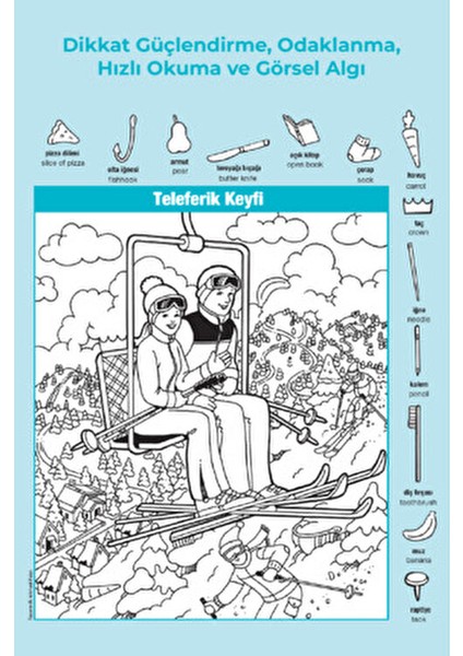 Highlights Oyun Terapi Market Gizli Resimler Seviye 2 Dikkat Güçlendirme Kitabı 6-10 Yaş