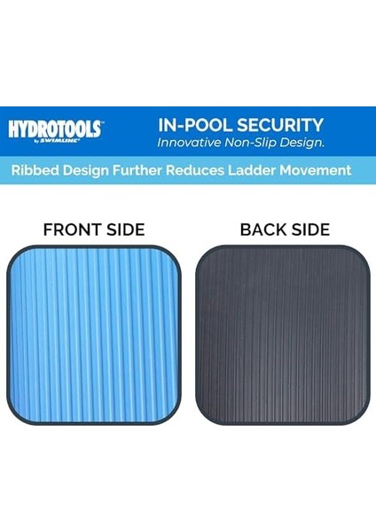 By Swimline Orijinal Merdiven Mat Koleksiyonu, Kaymaz Mat Havuz Astar Koruyucu, Tüm Adım ve Merdiven Modelleri Için Birden Fazla Boyut, Yüksek Havuzlar Için, Dayanıklı Çizgili Doku modelleri