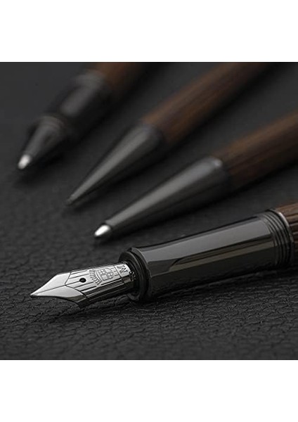 Von Faber-Castell Klasik Makassar Versatil Kalem, B Sertliği, 0.7 mm Uç, Özel Ahşap Gövde, Pvd Titanyum Kaplama, Yedek Uç ve Silgili fiyatları