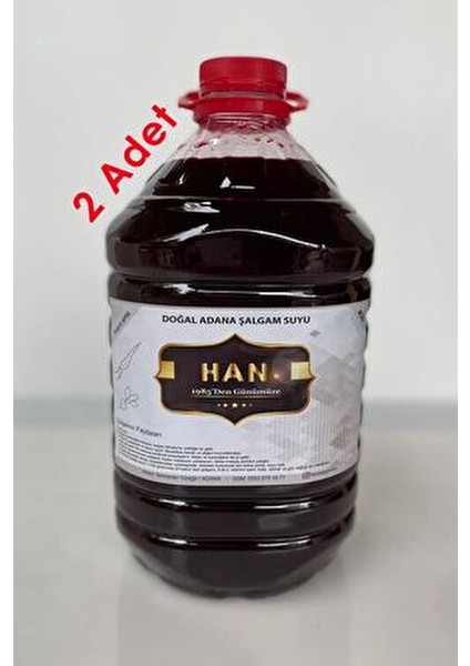 Şalgam Katkısız Adana Şalgamı Acılı 5 Lt (2 Adet) fiyatları