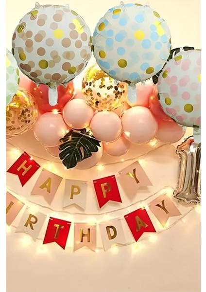 Pembe Gold Puantiyeli Yuvarlak Folyo Balon 45 cm modelleri