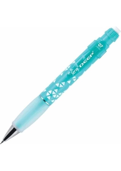 Deep Mekanik Kurşun Kalem 0.7 mm Kauçuk Tutuş Pastel Renk Üçgen Desen Ergonomik Kaymaz Yüzey fiyatları