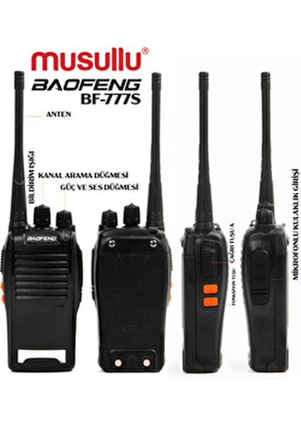 BF-777S 2'li Çift Yönlü El Telsizi modelleri