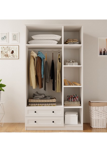 Estelya Country 3 Kapak 2 Çekmeceli Gardırop