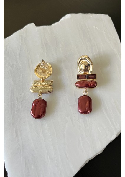 Sallantılı Ezme Oval Küpe modelleri