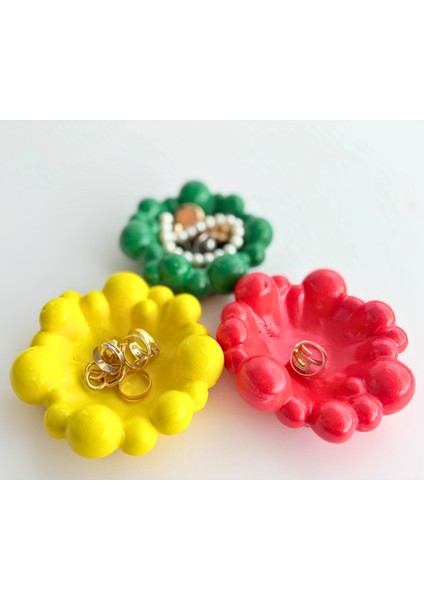 Renkli Bubble Tasarım Dekoratif Tabak, Takı, Anahtarlık ve Küçük Eşyalar Için Organizer