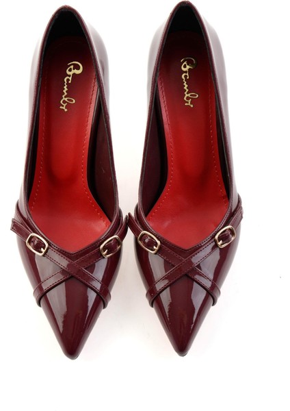 Bordo Kadın Klasik Topuklu Ayakkabı K01231401408 fırsatları