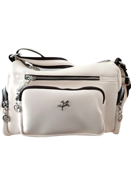 1327 Kadın Çapraz Kok Gözlü Günlük Omuz Çantası Bej