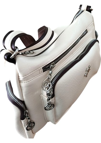 1327 Kadın Çapraz Kok Gözlü Günlük Omuz Çantası Bej fiyatları