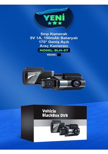 Wi-Fi 1080P Araç Içi Kamera | 5mp, 170° Açı, Araba Kamerası G-Sensör, Döngü Kayıt, 150MAH Batarya indirimleri