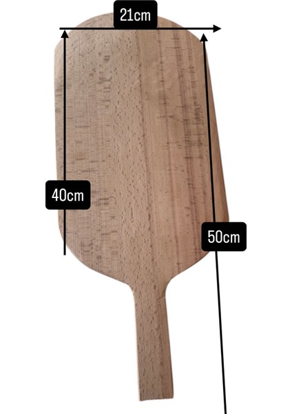 21×40×50 Ahşap Sunum Küreği – Pizza, Pide ve Ekmek Sunumu