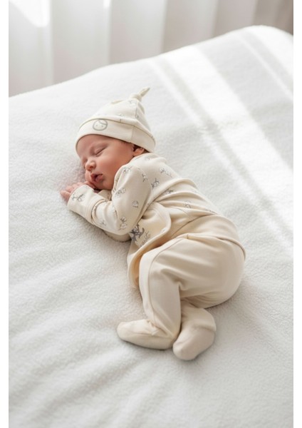 5' Li Organik Pamuk Hastane Çıkış Seti Büyük Pamuk