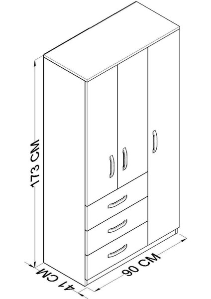 Hepsi Home 3 Kapılı Beyaz Suntalam Gardırop Ayna Olmadan Geniş ve Fonksiyonel Depolama fırsatları