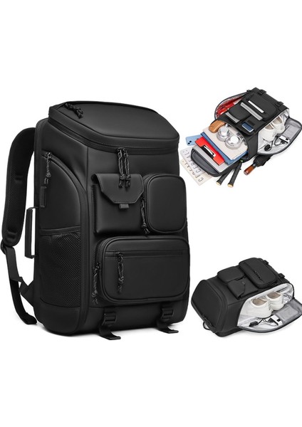 Ayakkabı Bölmeli Su Geçirmez Spor & Seyahat Sırt Çantası – 30L – 17” Laptop Bölmeli