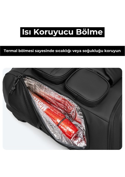 Ayakkabı Bölmeli Su Geçirmez Spor & Seyahat Sırt Çantası – 30L – 17” Laptop Bölmeli