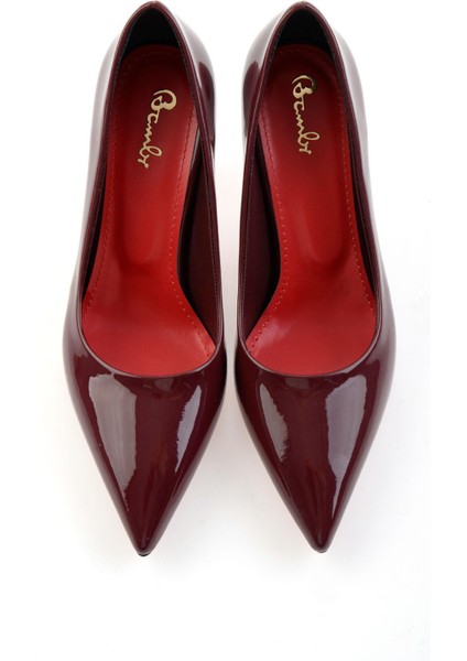 Bordo Kadın Klasik Topuklu Ayakkabı K01231083598 fırsatları