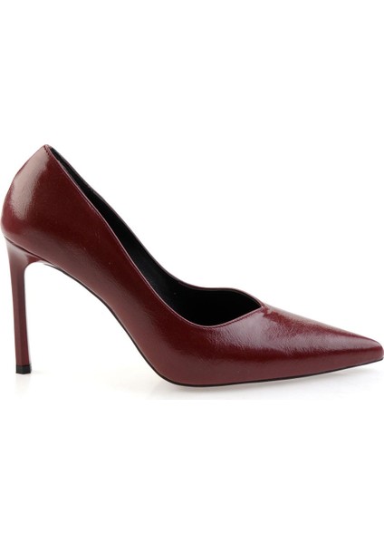 Bordo Kadın Klasik Topuklu Ayakkabı K01565016042