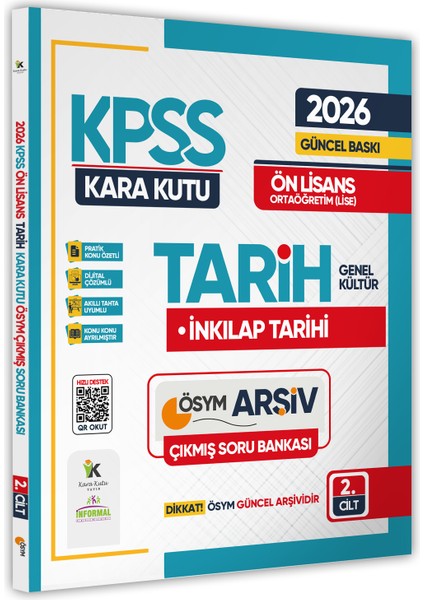 2026 Kpss Önlisans/ortaöğretim Tarihin Kara Kutusu 2.cilt Ösym Çıkmış Soru Bankası Konu Özetli Çözüm