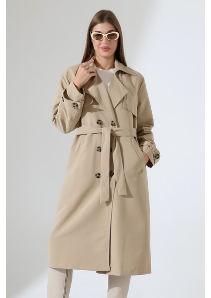 Amazon Keten Kumaş Diz Altı Astaralı Degaje Yaka Düğmeli Yeni Tarz Trenç Kot Taş fiyatları