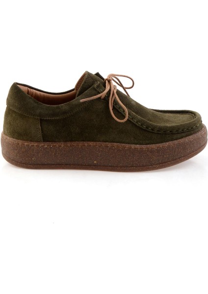 Haki Hakiki Deri Kadın Casual Ayakkabı K01586010402