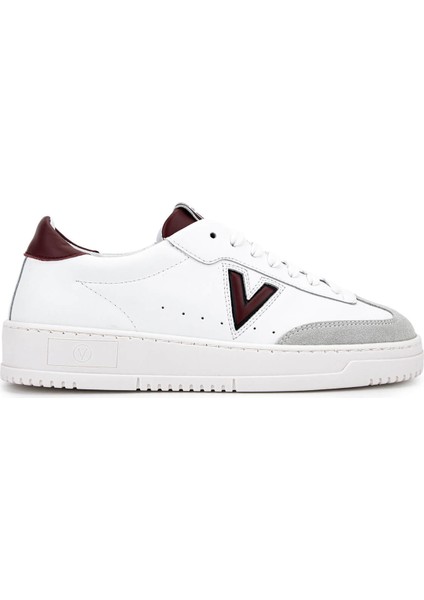 Kadın Hakiki Deri Beyaz/bordo Sneakers & Spor Ayakkabı 1040 95S7004 Bn Ayk SK25-26 Whıte/bordeaux