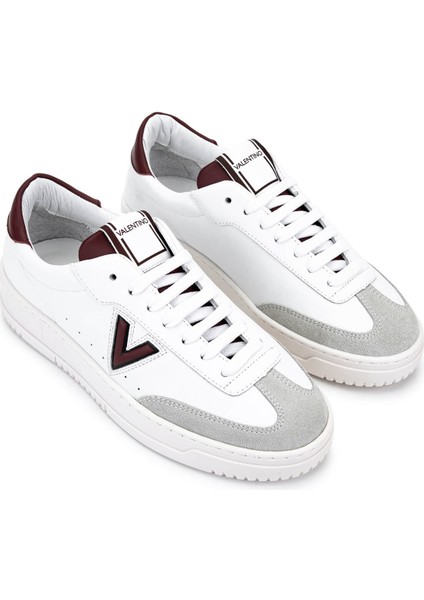 Kadın Hakiki Deri Beyaz/bordo Sneakers & Spor Ayakkabı 1040 95S7004 Bn Ayk SK25-26 Whıte/bordeaux fiyatları