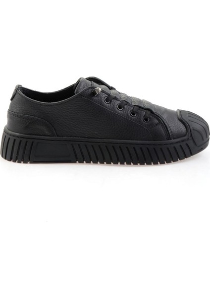 Siyah Hakiki Deri Kadın Casual Ayakkabı K01331170303