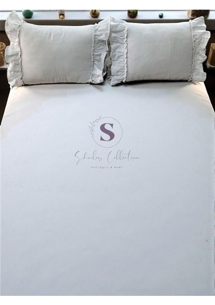 Beyaz Keten Bohem Fırfırlı Vintage 2'li Dikdörtgen Kırlent Kılıfı fiyatları