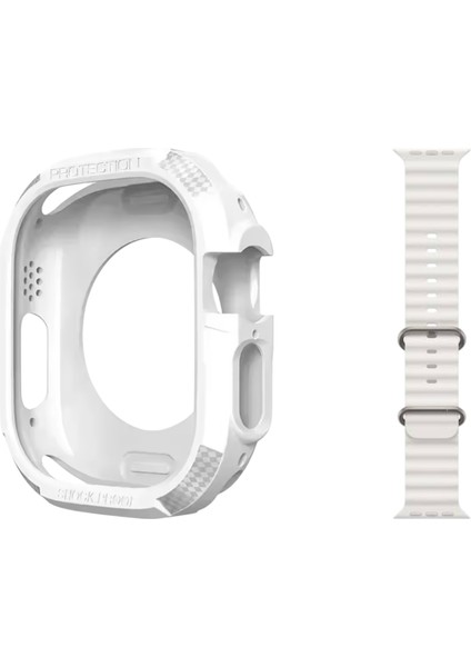 Apple Watch Ultra/ultra2 Silikon Kasa Koruyucu+Ocean Kordon