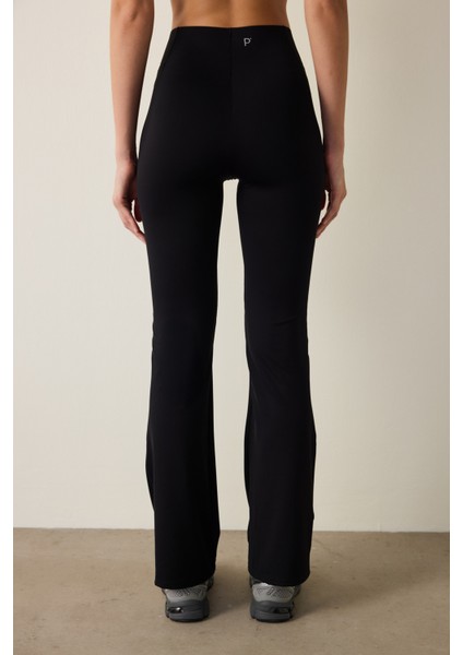 Siyah Yüksek Destek Toparlayıcı Etkili Flare (İspanyol Paça) Pantolon modelleri