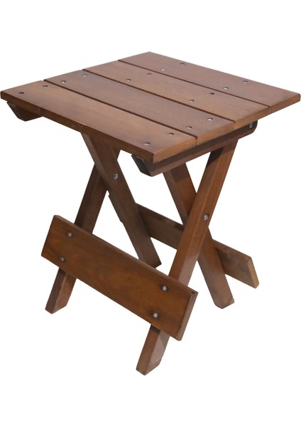 Katlanabilir Ahşap Tabure 35 cm | Şık ve Dayanıklı