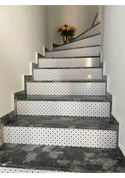 Merdiven Sticker Kendinden Yapışkanlı Folyo Kaplama 5 Adet (18 cm x 120 cm ) fırsatları