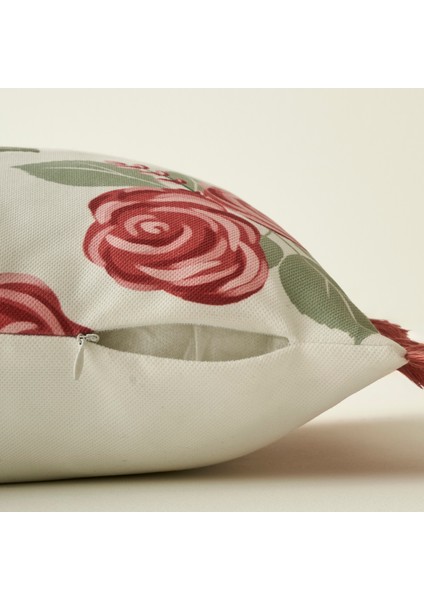 Rose Baskılı Kırlent Kılıfı Krem (43X43 Cm) fırsatları