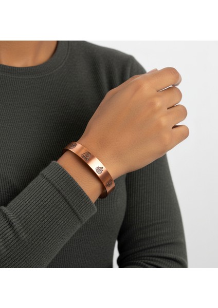 Motifli Bakır Bileklik