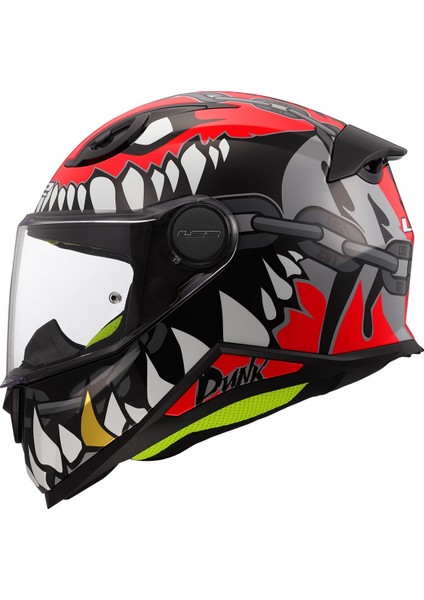 Kid Punk Çocuk Kaskı Gri-Kırmızı