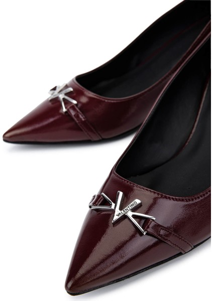 Kadın Hakiki Deri Bordo Topuklu Ayakkabı 1040 91D2547 Bn Ayk SK25-26 Bordeaux fırsatları