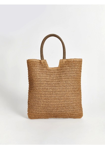 Lcw Accessorıes Kahverengi Hasır Kadın El Çantası modelleri