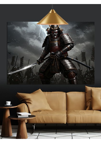 Kılıç Tutan Japon Samuray Dekoratif Kanvas - Mdf Ahşap Tablo modelleri